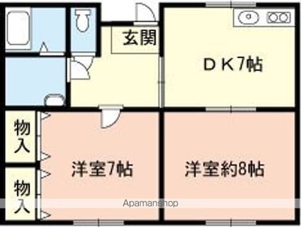 和歌山県和歌山市井辺[2DK/43.7m2]の間取図