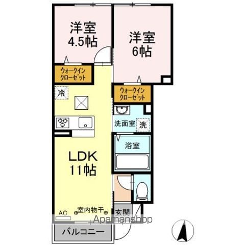 【ミーテ　ローザの間取り】