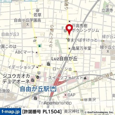 東京都目黒区自由が丘１丁目[1DK/32.54m2]の周辺