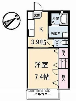 セフィラＪＴ[1K/30.24m2]の間取図