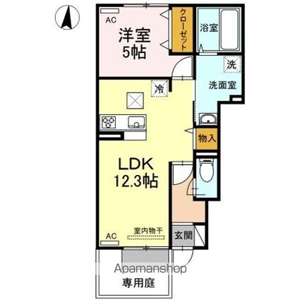 メゾンリアン[1LDK/44.17m2]の間取図