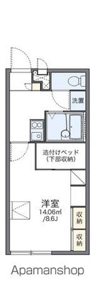 レオパレス恵[1K/23.18m2]の間取図
