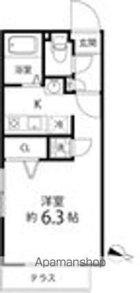 Ｂｒａｎｃｈｅ笹塚[1R/21.35m2]の間取図