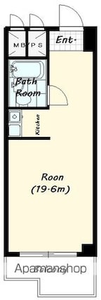 トーシンハイム新宿[1R/19.6m2]の間取図