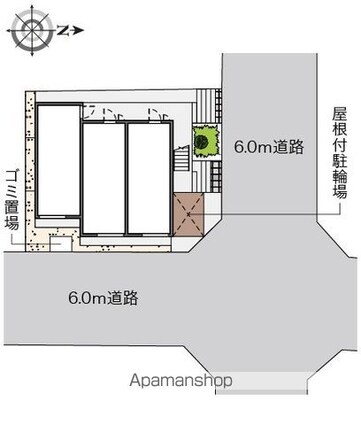 クレイノピアフ[1K/20.76m2]の配置図