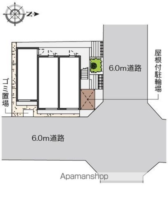 クレイノピアフ[1K/20.76m2]の配置図