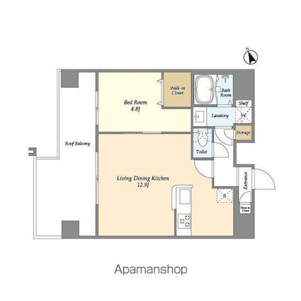 アルファコート綾瀬３[1LDK/42.92m2]の間取図