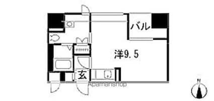 グランカーサ新宿御苑[1R/26.4m2]の間取図