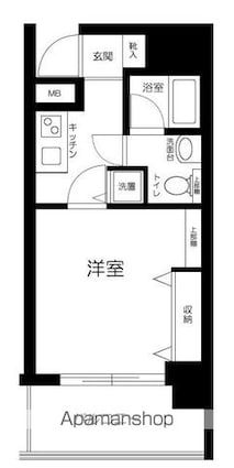 グリフィン横浜・桜木町伍番館[1K/23.12m2]の間取図
