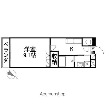 コーポＪＩＮ[1K/31.02m2]の間取図