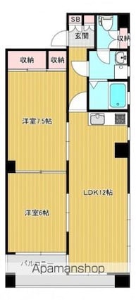 ＰＥＡＲＬ上幟[2LDK/57m2]の間取図