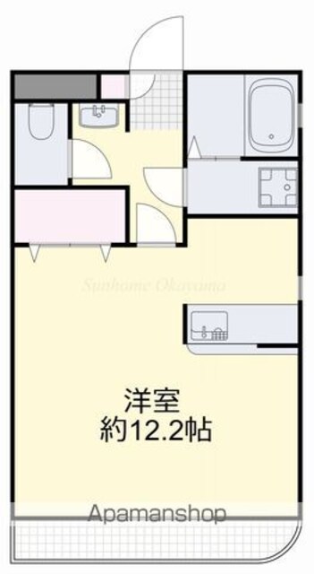ヴィクトワール南方[1R/31.59m2]の間取図