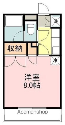 アペールしいな[1K/23.22m2]の間取図