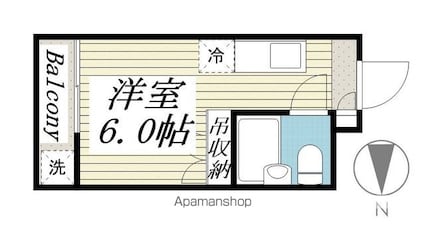 東京都中野区新井５丁目[1R/13.51m2]の間取図
