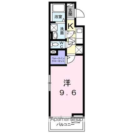 愛知県一宮市大宮２丁目[1K/30.42m2]の間取図