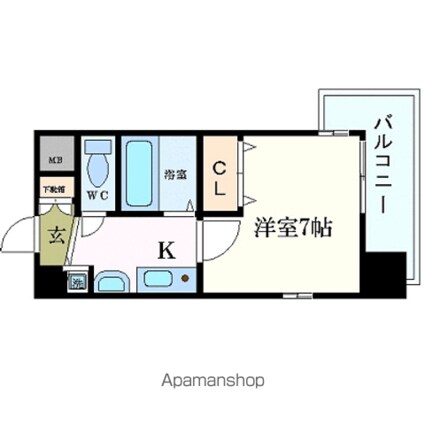 プレサンス桜通アベニュー[1K/21.96m2]の間取図
