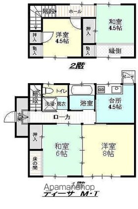 ディーサＭ・Ｔ[4DK/75.34m2]の間取図