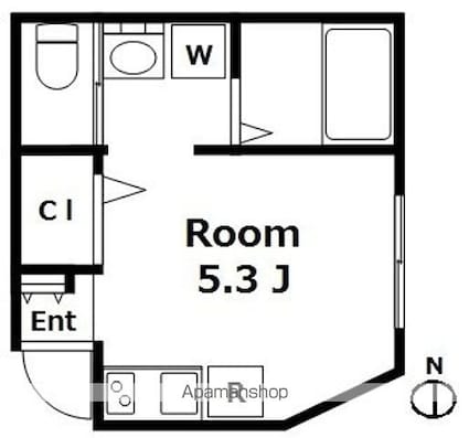 アイ中野[1R/16.26m2]の間取図