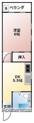 マ・メゾン北斎院[1DK/22.27m2]の間取図