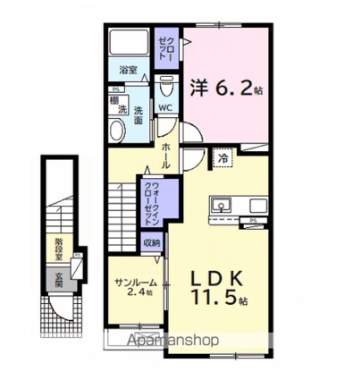 千葉県市原市姉崎[1LDK/50.96m2]の間取図