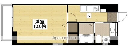 広島県広島市南区金屋町[1K/29.94m2]の間取図