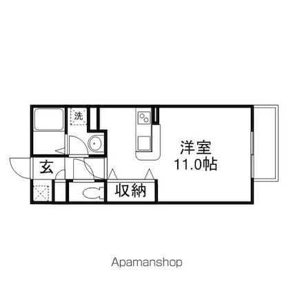 滋賀県大津市秋葉台[1R/30.39m2]の間取図