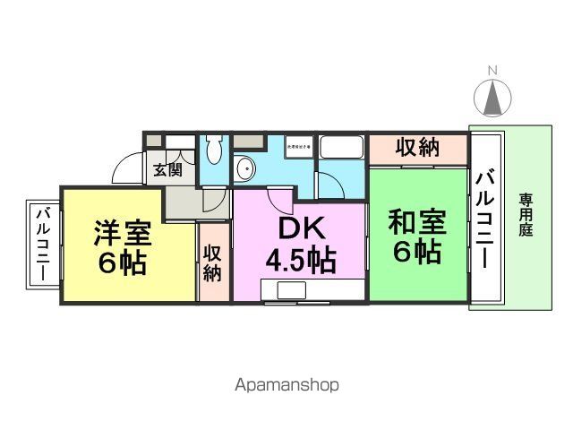マンションエウォールの間取り写真