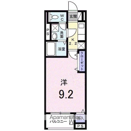 パフュームⅢ[1K/30.05m2]の間取図