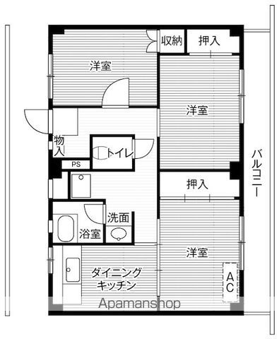 【ビレッジハウス郷地２号棟の間取り】