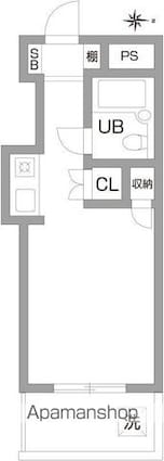 ハイムピア１２[1R/16.05m2]の間取図
