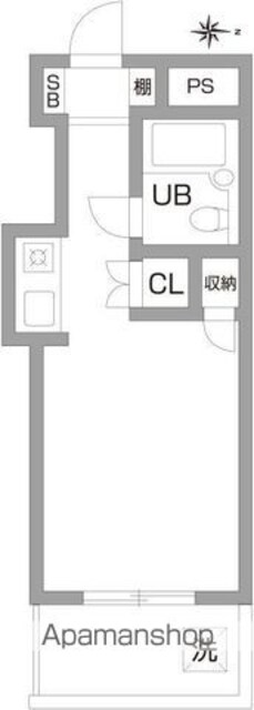 ハイムピア１２[1R/16.05m2]の間取図