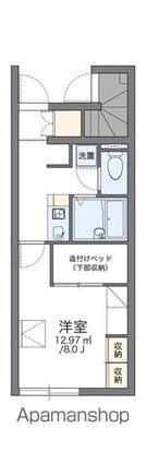 レオパレスさくらんぼⅡ[1K/23.61m2]の間取図