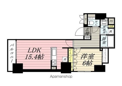 Ｈａｌｕｗａ芝公園[1LDK/53.14m2]の間取図