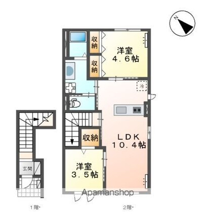 ルナ・ピエーナⅡ[2LDK/50.91m2]の間取図