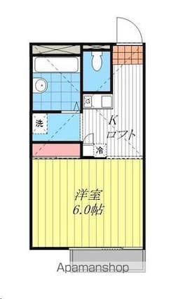 シェブー畑寺[1K/20.28m2]の間取図