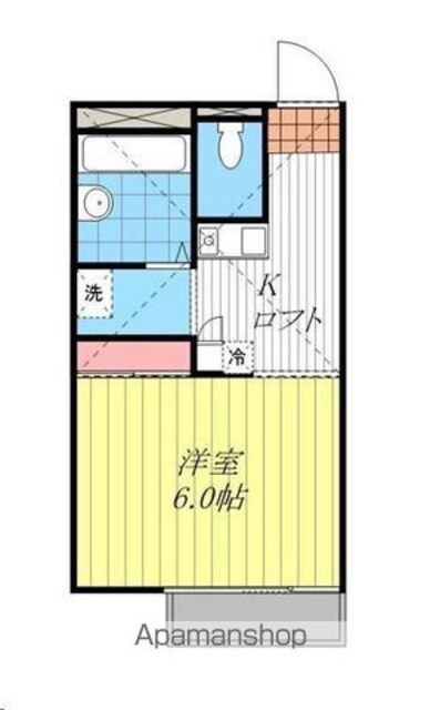シェブー畑寺[1K/20.28m2]の間取図