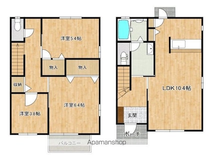 カーサ高須台[3LDK/77.09m2]の間取図