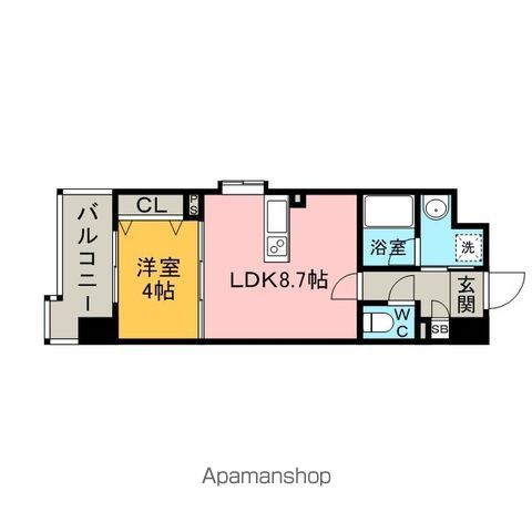 【福岡市博多区上呉服町のマンションの間取り】