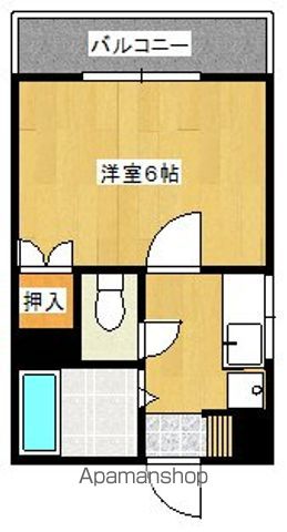 鹿児島市谷山線 荒田八幡駅 徒歩4分 5階建 築31年の間取り写真