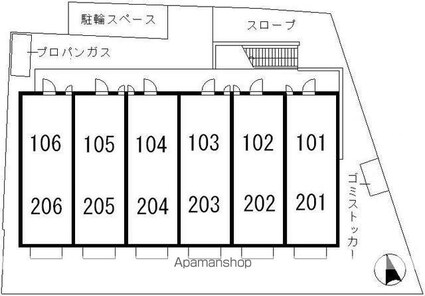 サクラアヴェニュー[1K/29.7m2]の配置図