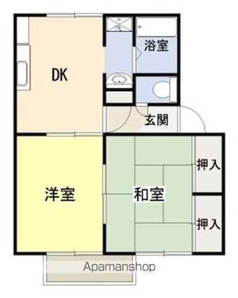 セジュール拓・雅[2DK/42.1m2]の間取図