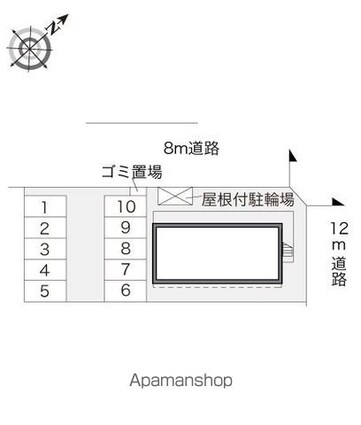 レオパレスさくら[1K/23.18m2]の配置図