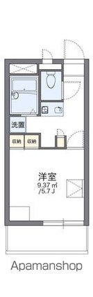 レオパレスＳビルＴＡＮＮＡ[1K/20.28m2]の間取図