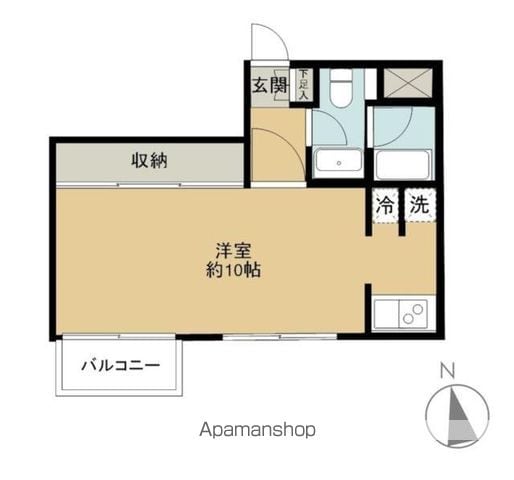 【新宿区中落合のマンションの間取り】