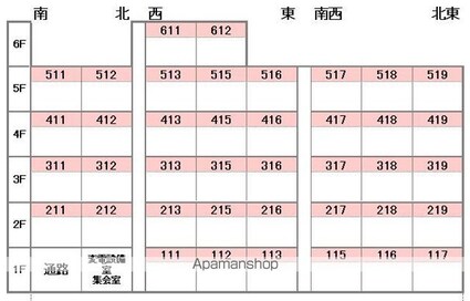 ロイヤルアネックスシエナ[2LDK/47.3m2]の配置図