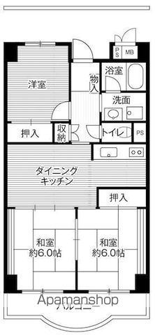 【ビレッジハウス芝浦タワー１号棟の間取り】