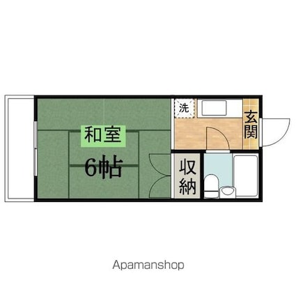 美玉荘[1R/17.5m2]の間取図
