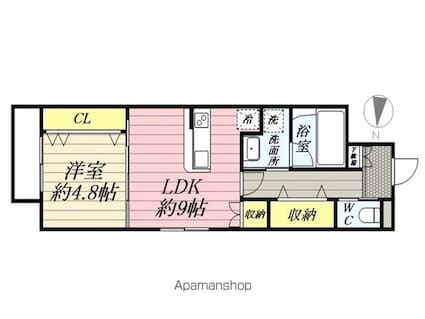 ＬＡ・ＬＡ[1LDK/40.33m2]の間取図