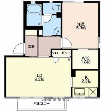 長野県長野市安茂里小市２丁目[1LDK/40m2]の間取図