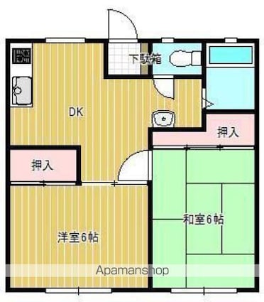 パナハイツ聖[2DK/41.73m2]の間取図